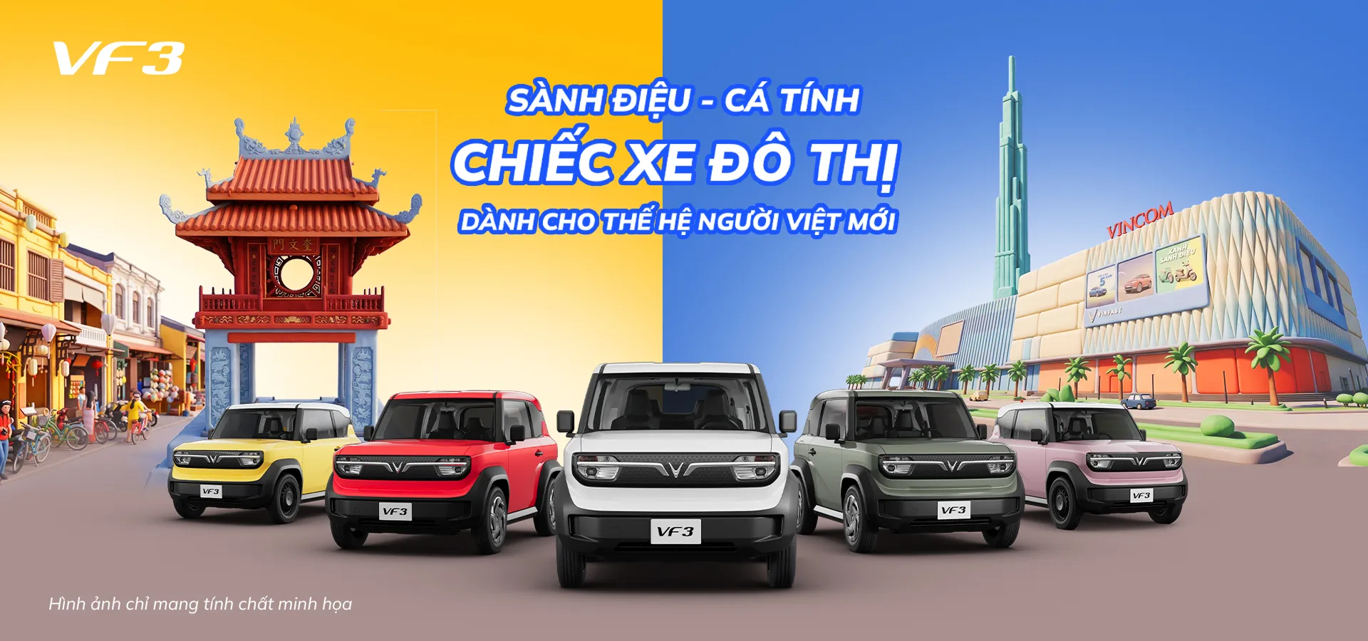 VinFast VF3 – xe điện mini đô thị cá tính